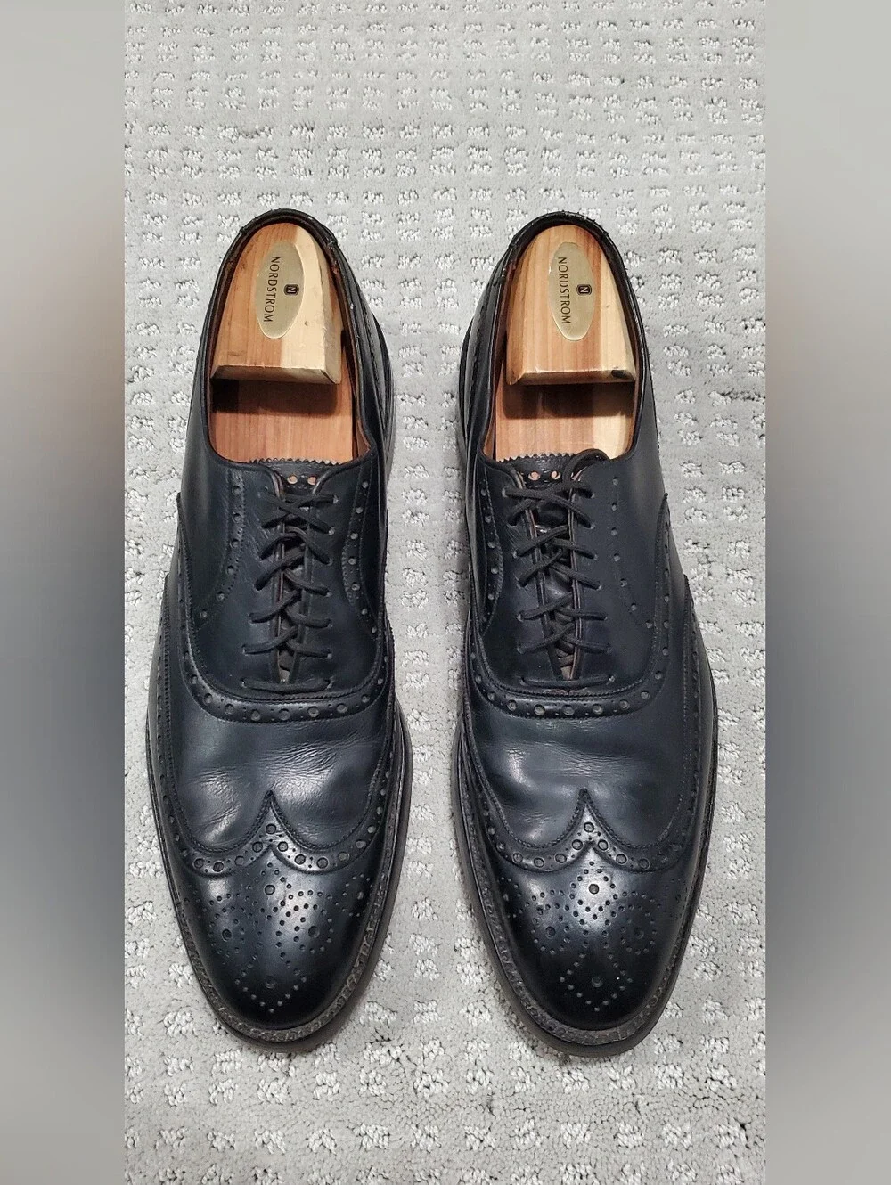 Allen Edmonds Boulevard Black Leather Golf Shoe Men Size 11 4A Rare